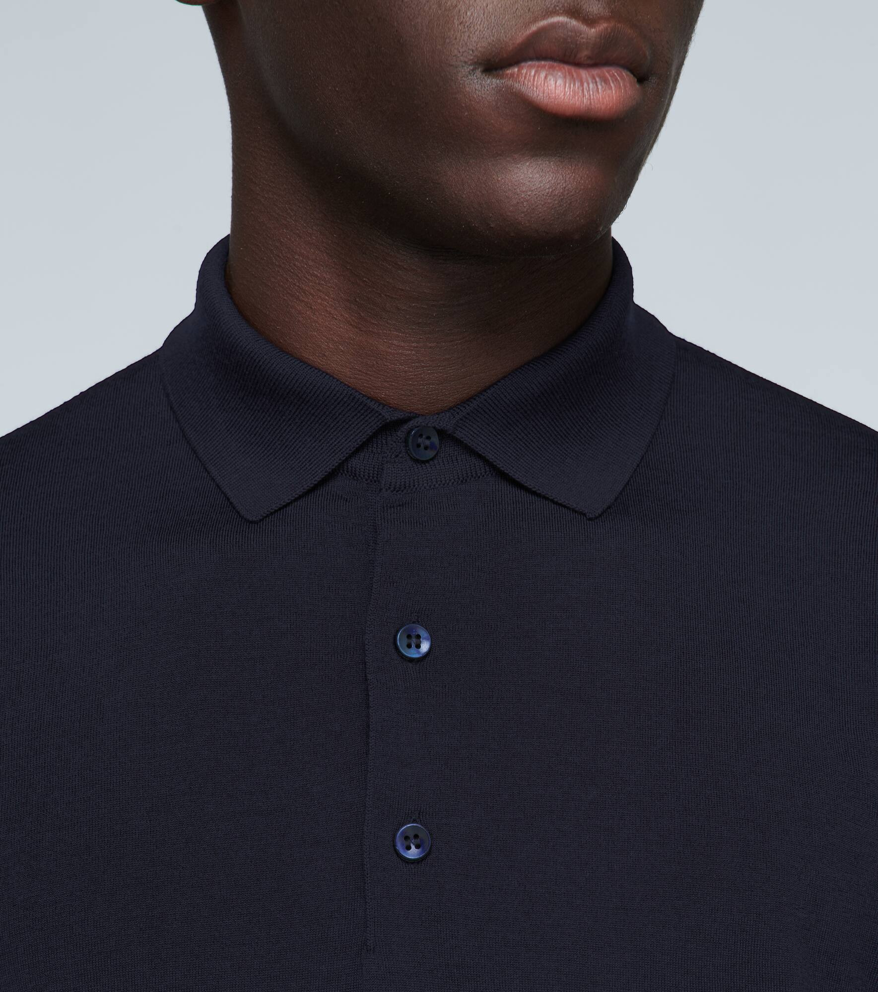 Ml long-sleeved wool polo shirt - 5