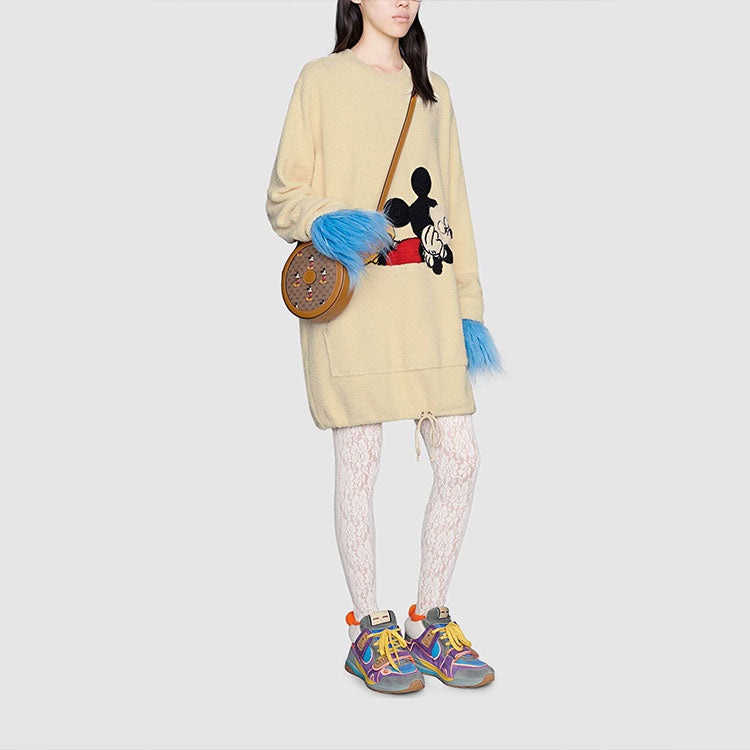 (WMNS) Gucci x Disney Cotton Crew Neck Dress 'Beige' 606143-XKA5G-9200 - 4