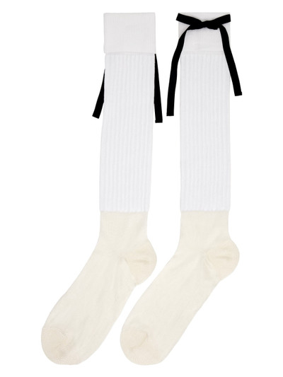 Maison Margiela White Couture Bow Socks outlook