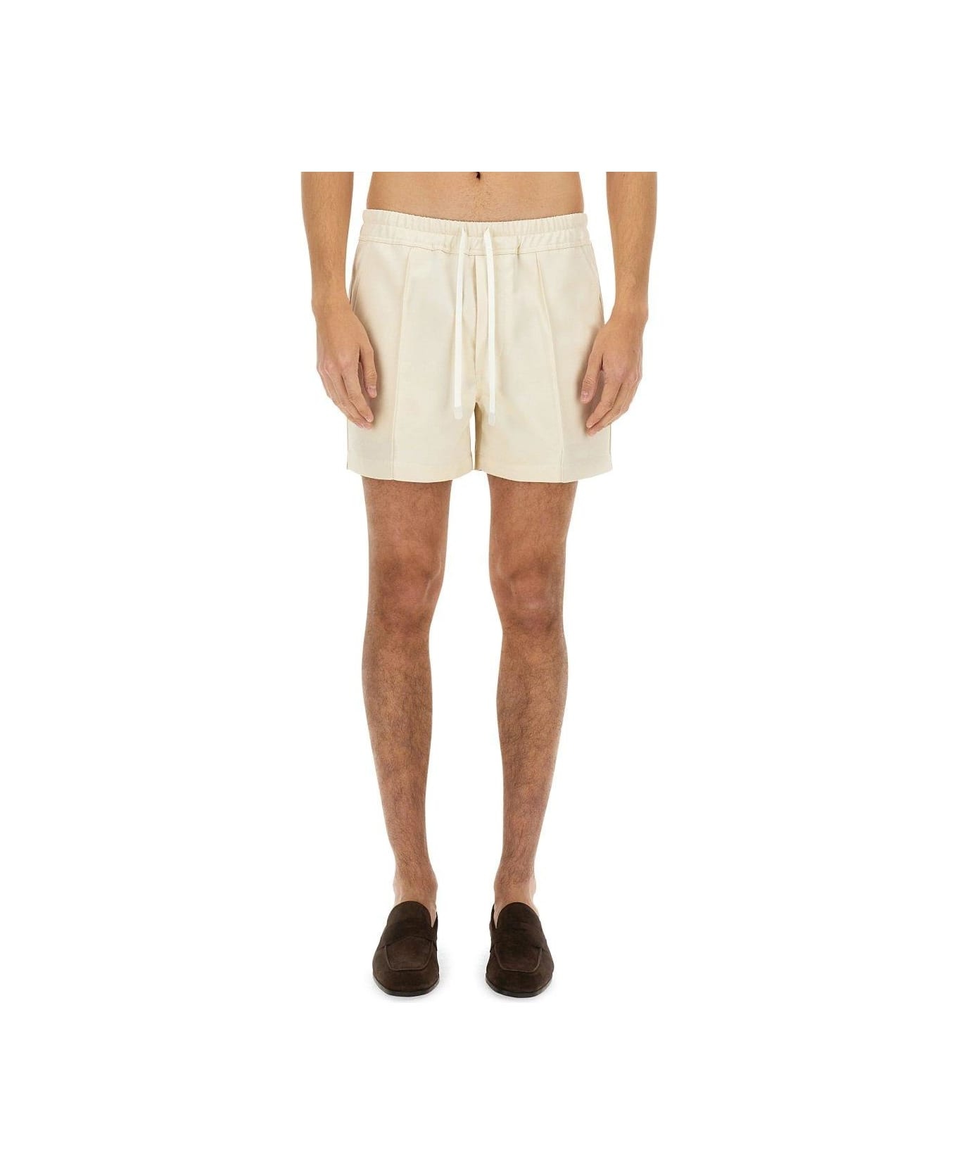 Pleat Detailed Drawstring Shorts - 1