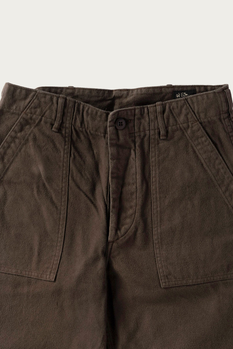 orSlow Brushed Flannel US Army Fatigue Pants - Coffee Brown outlook