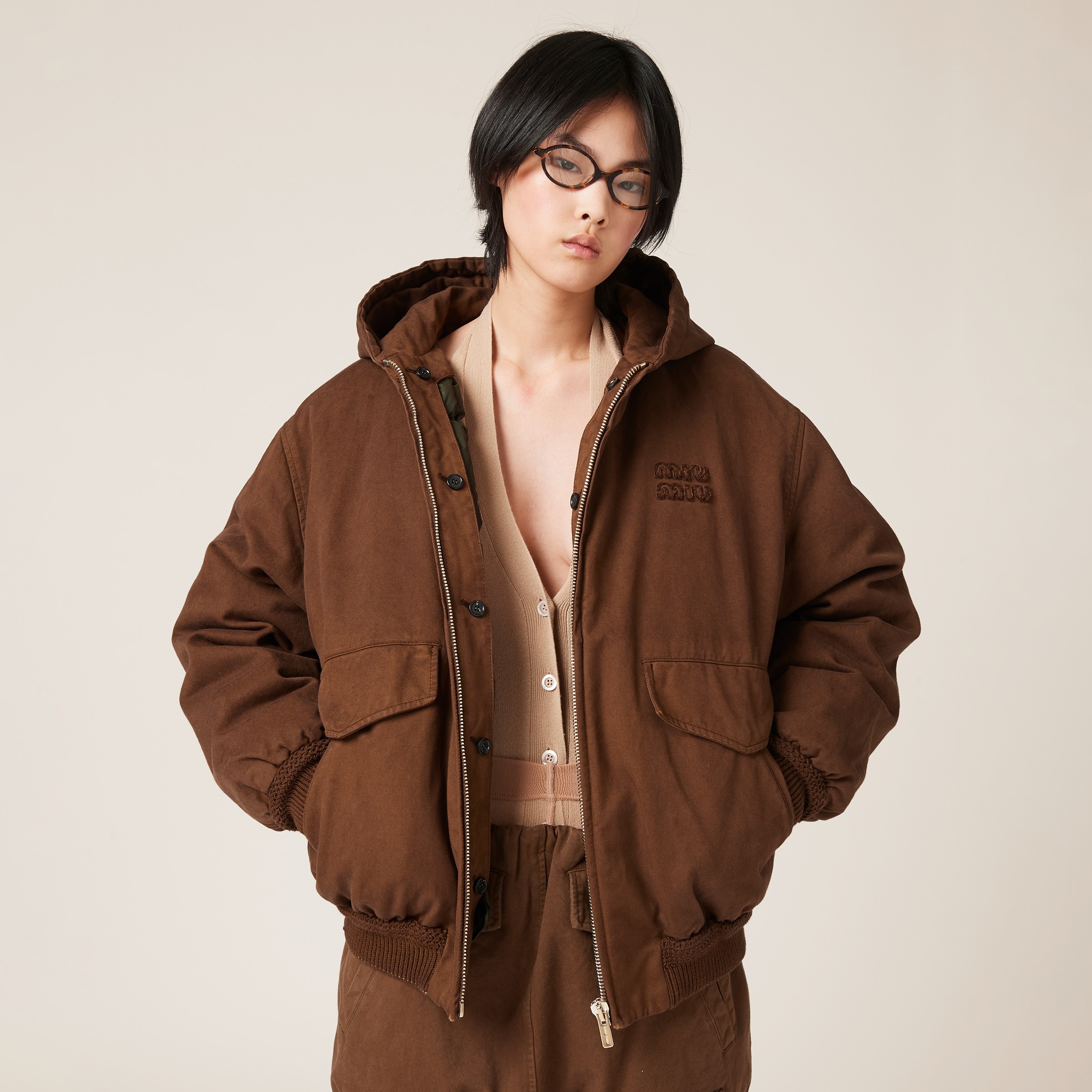 Miu Miu Gabardine down jacket | REVERSIBLE