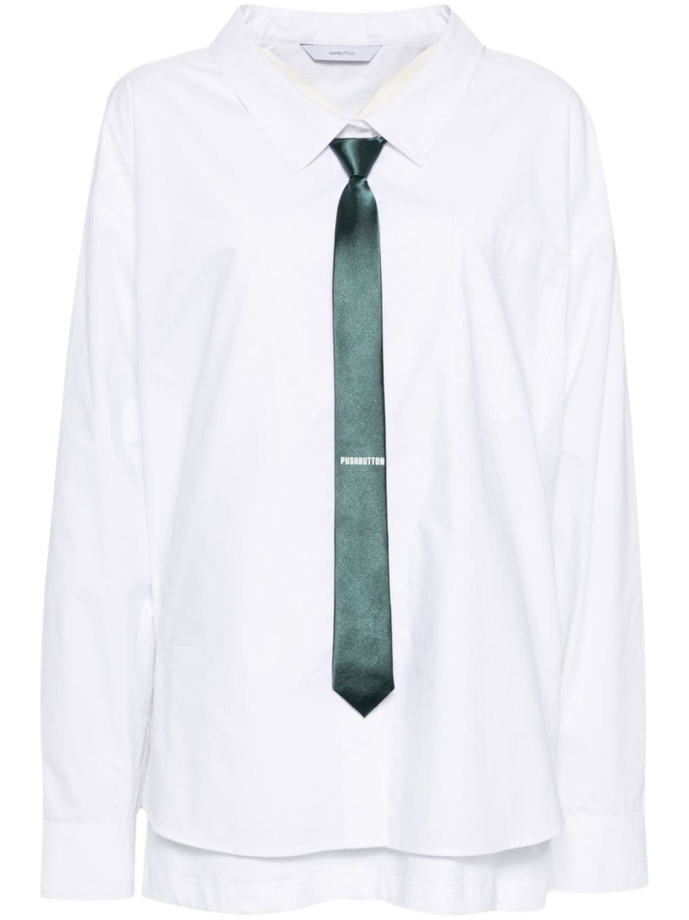 long-sleeved cotton shirt - 1