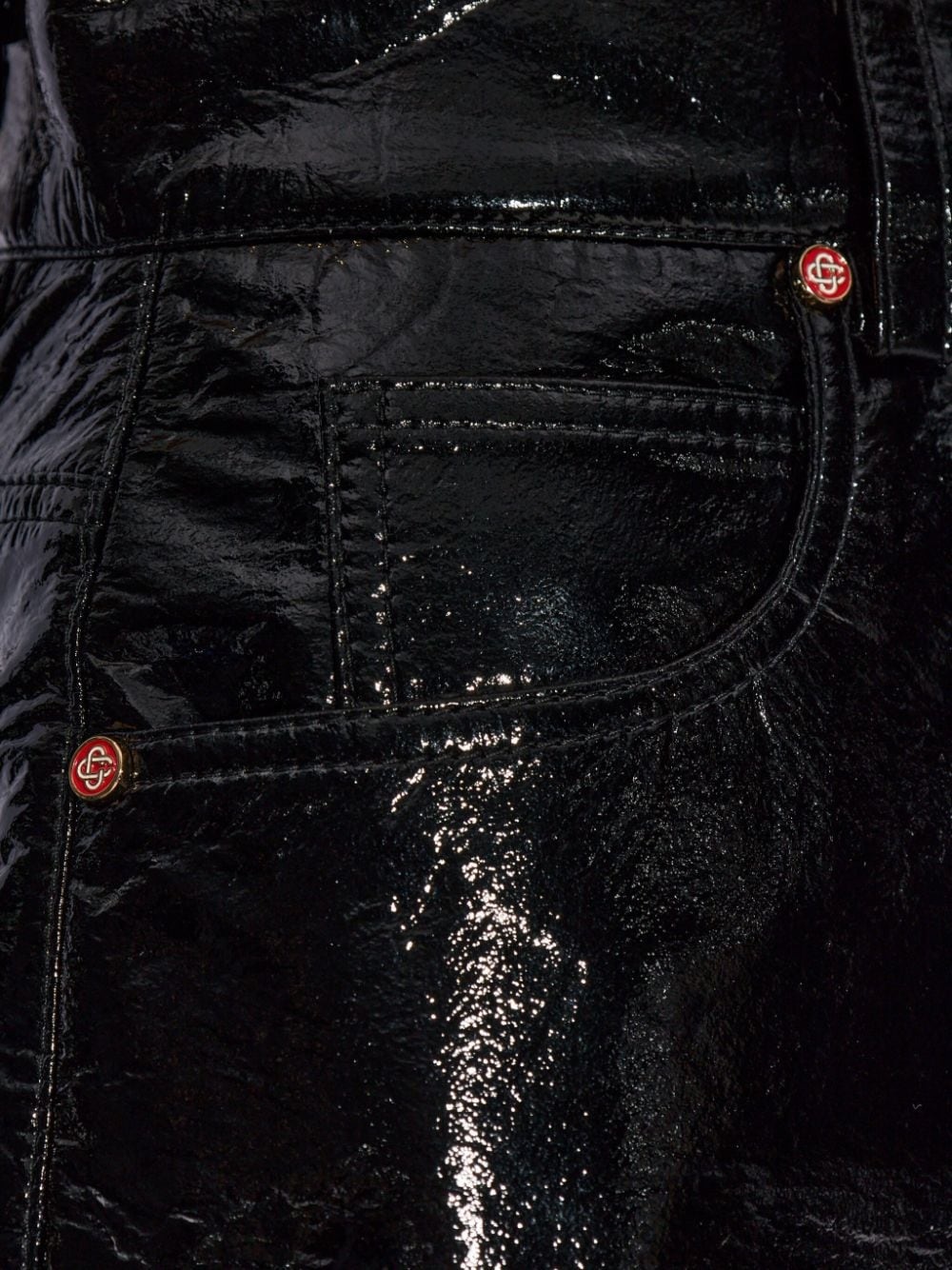 faux-leather shorts - 5