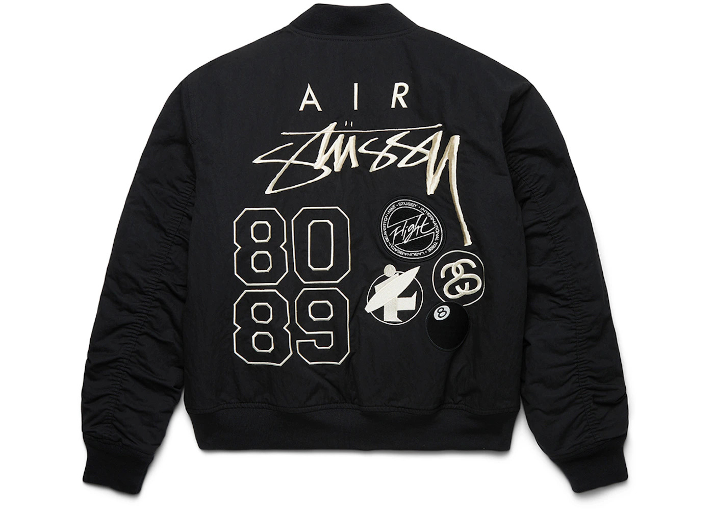 Stussy x Nike Reversible Varsity Jacket Black/Sail - 2