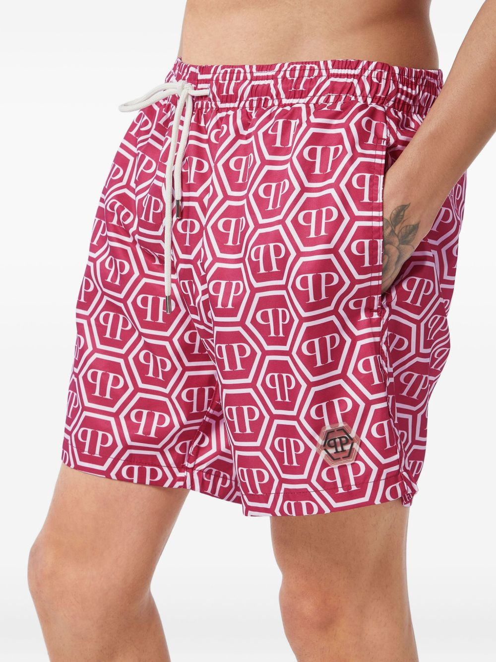 monogram hexagon swim shorts - 2