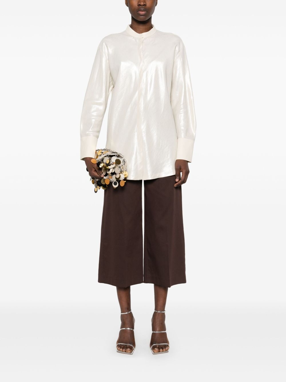 metallic-effect shirt - 2