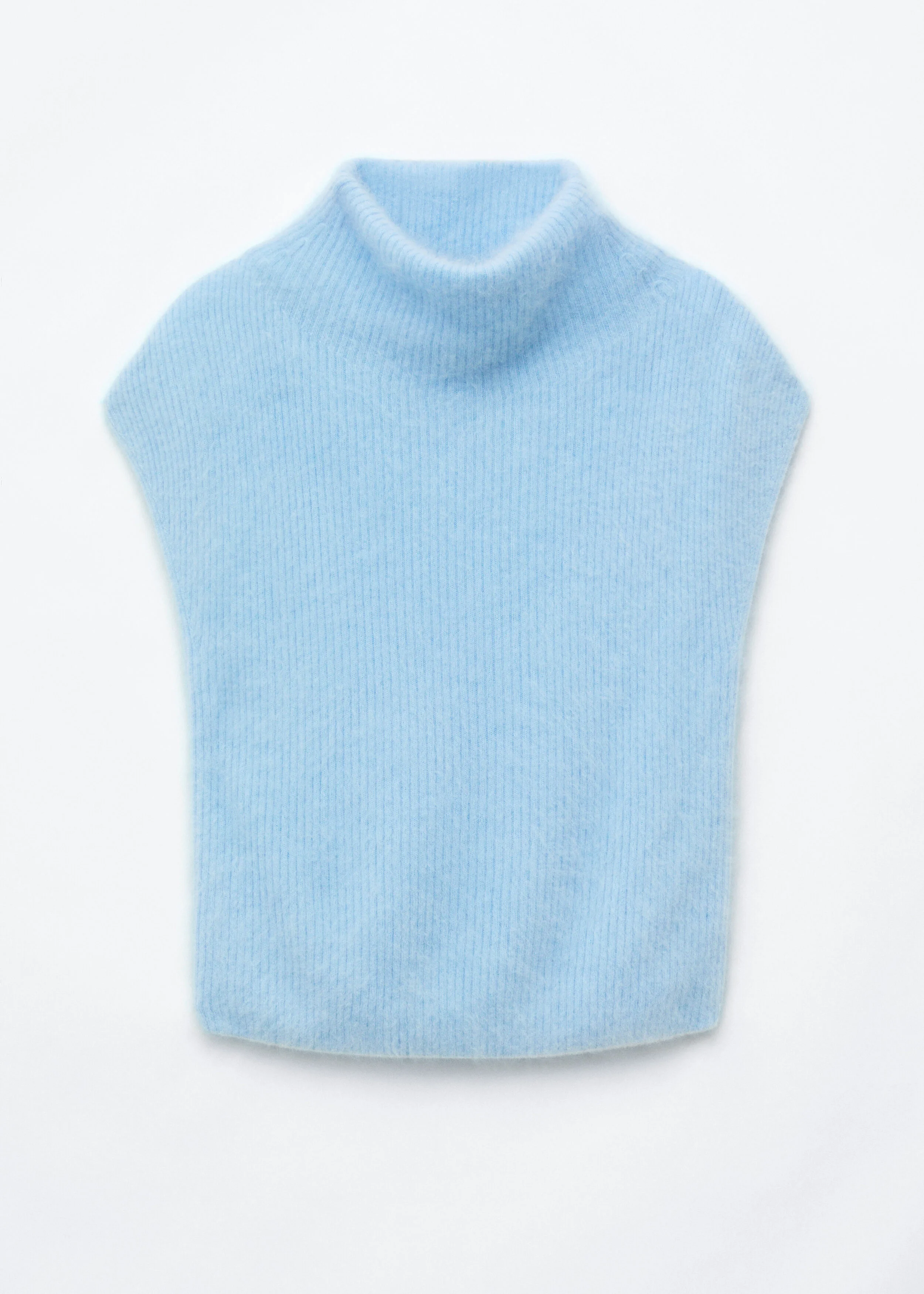 Cashmere Rib Mock Neck Top - 1