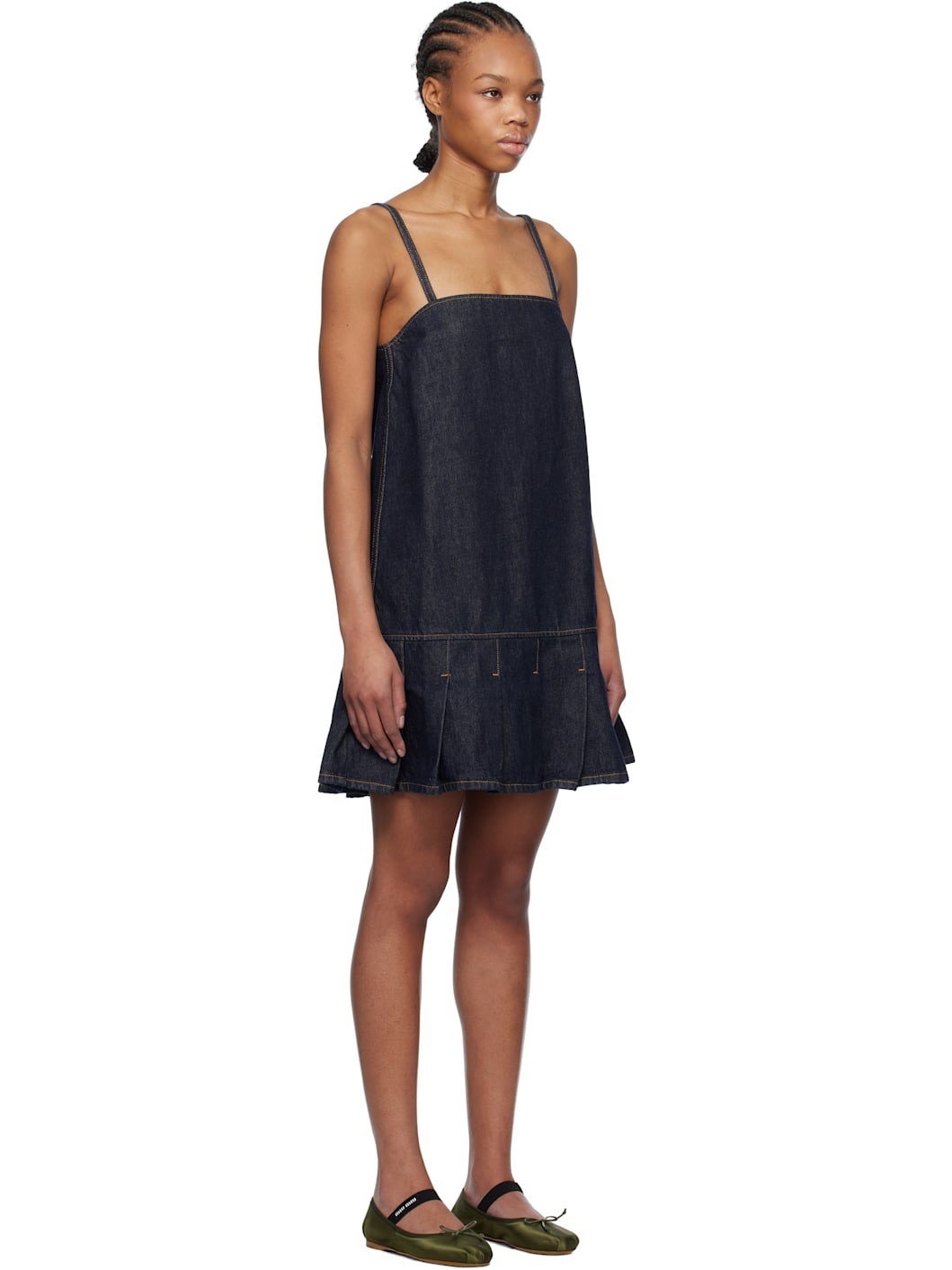 Navy Denim Strap Minidress - 2