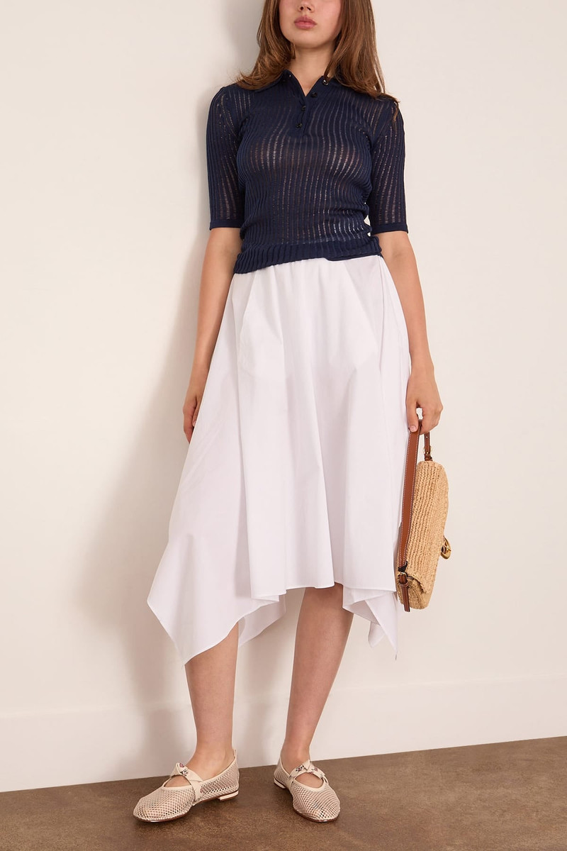 BITE Studios Cotton Net Rib Top in Dark Navy outlook