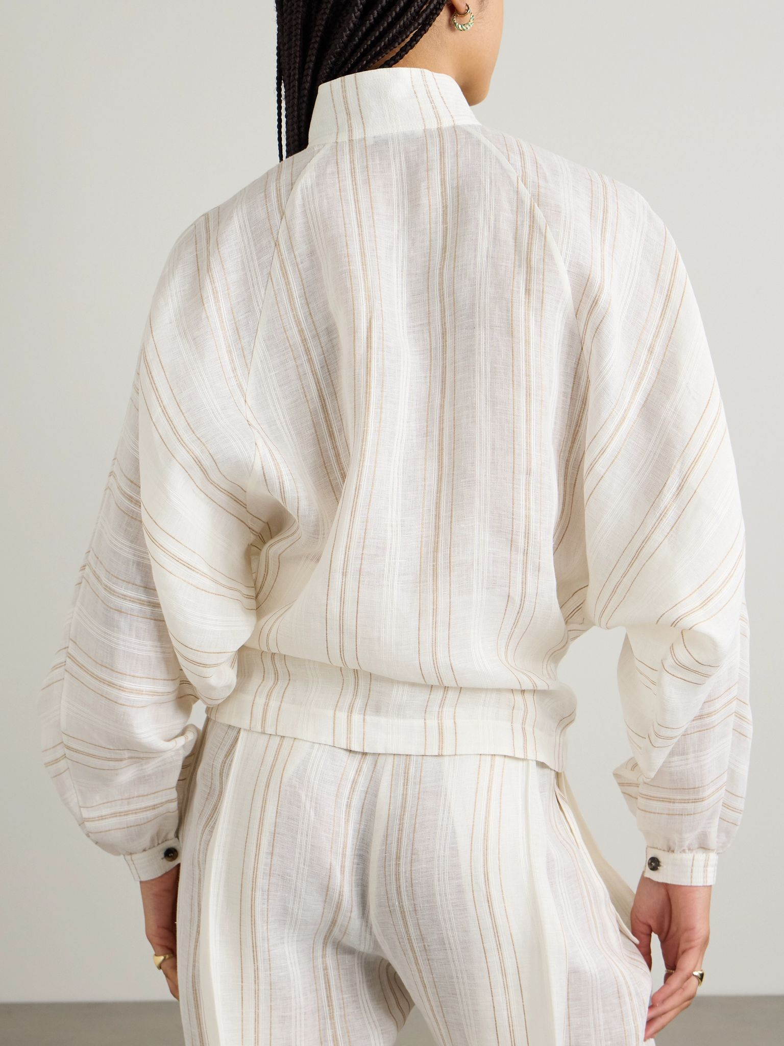 Shay striped linen blouse White - 4