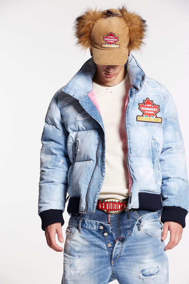 DENIM PUFF KABAN - 1