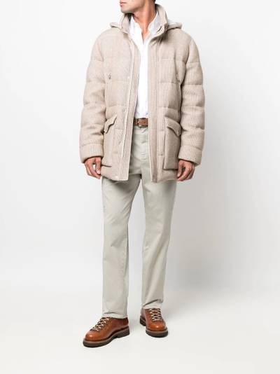 Brunello Cucinelli hooded padded coat outlook