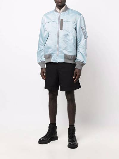 sacai contrast-trimmed bomber jacket outlook