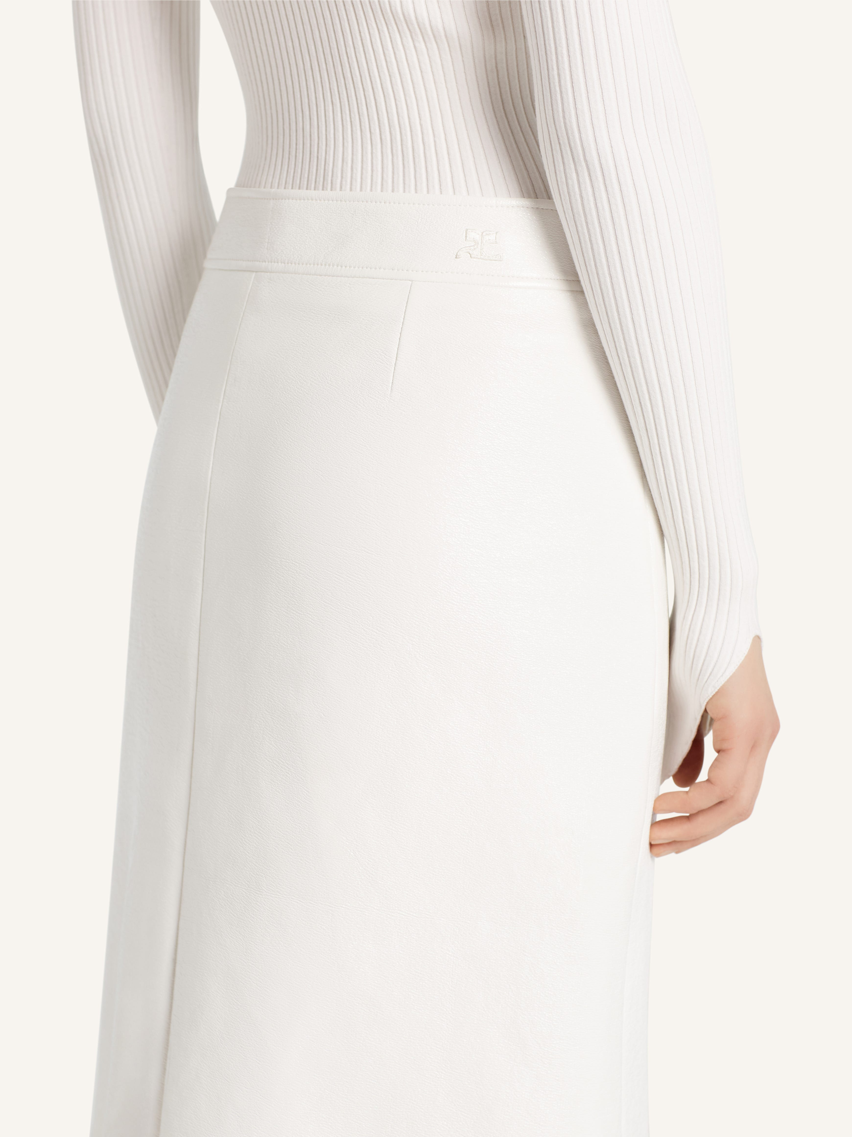 ZIPPED VINYL SKIRT - 5