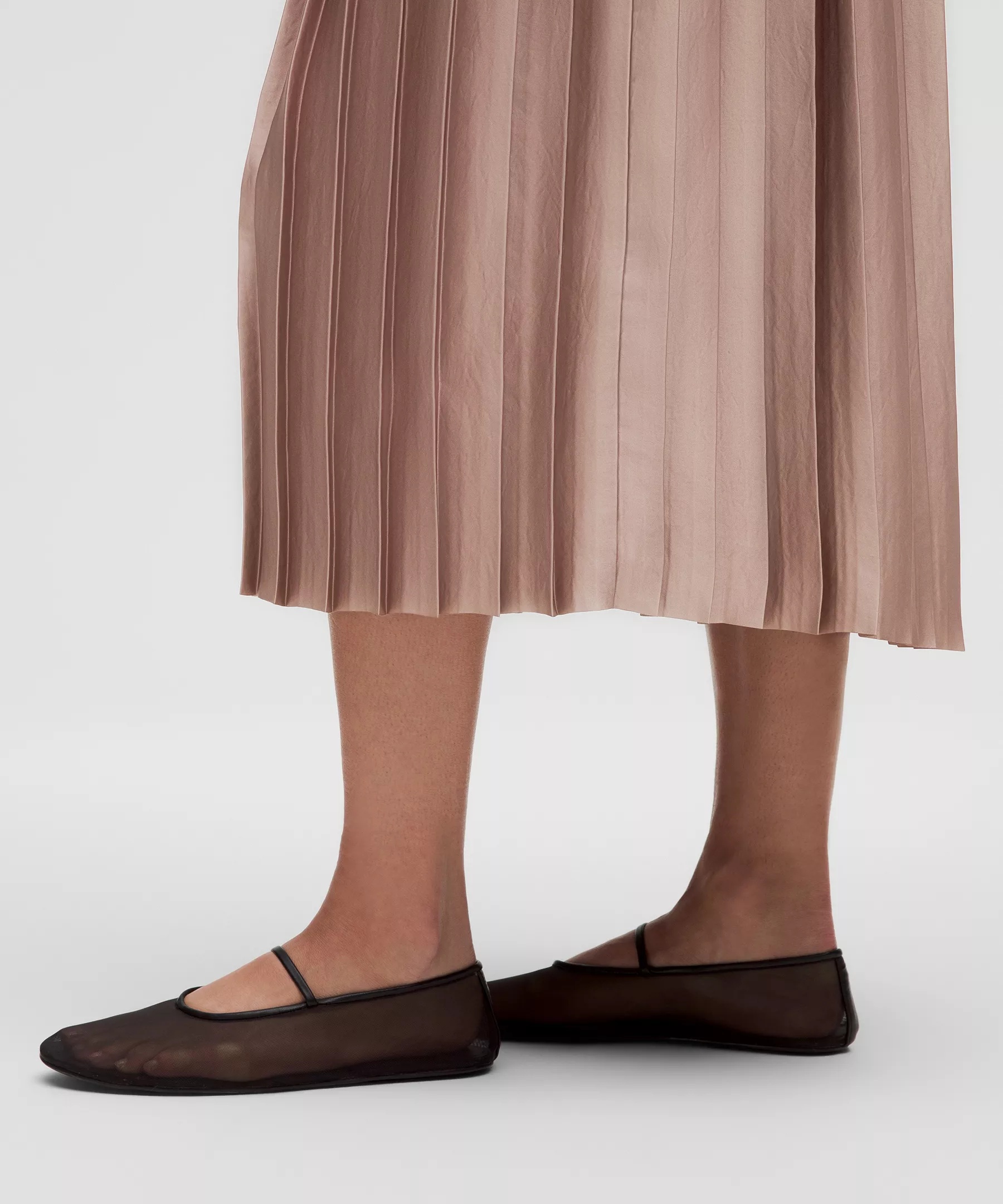 Satin Pleated Midi Skirt - 6