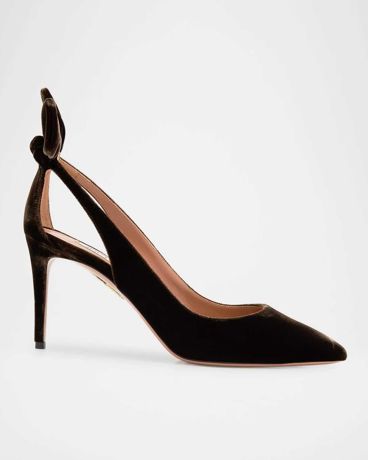 85mm Velvet Bow Pumps - 1
