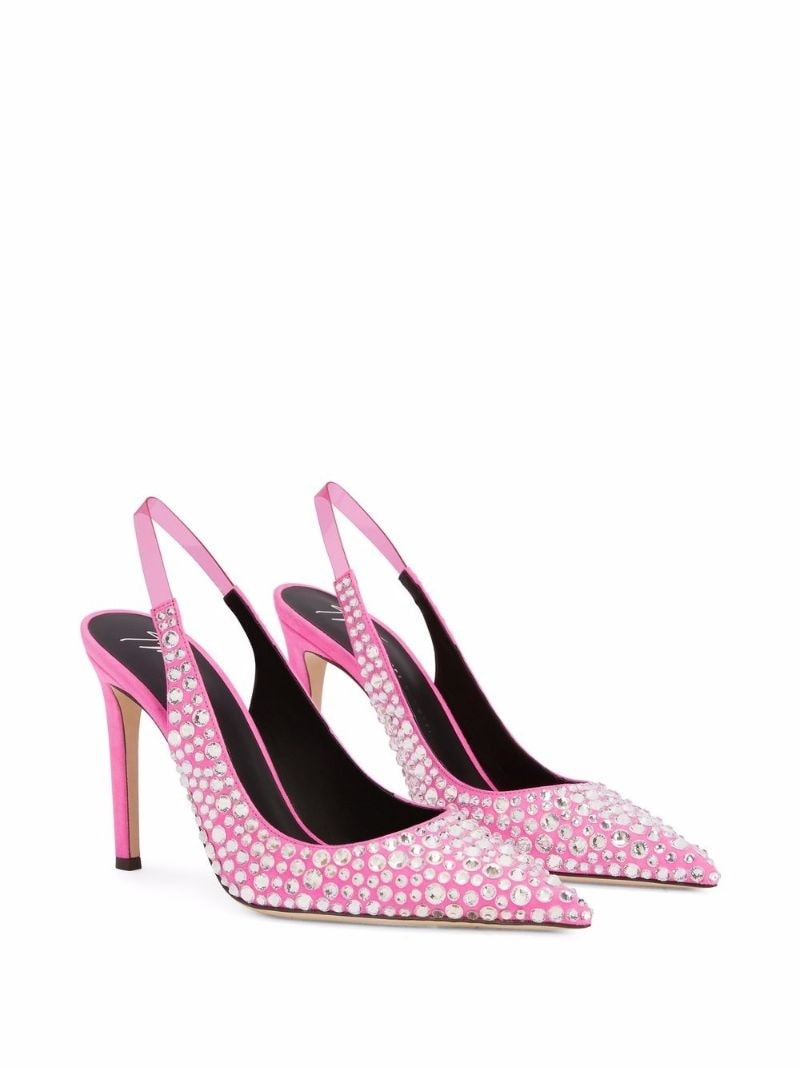 Diorite crystal-embellished pumps - 2