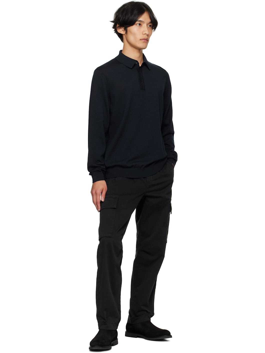 Black Elasticated Panels Chelsea Boots - 5