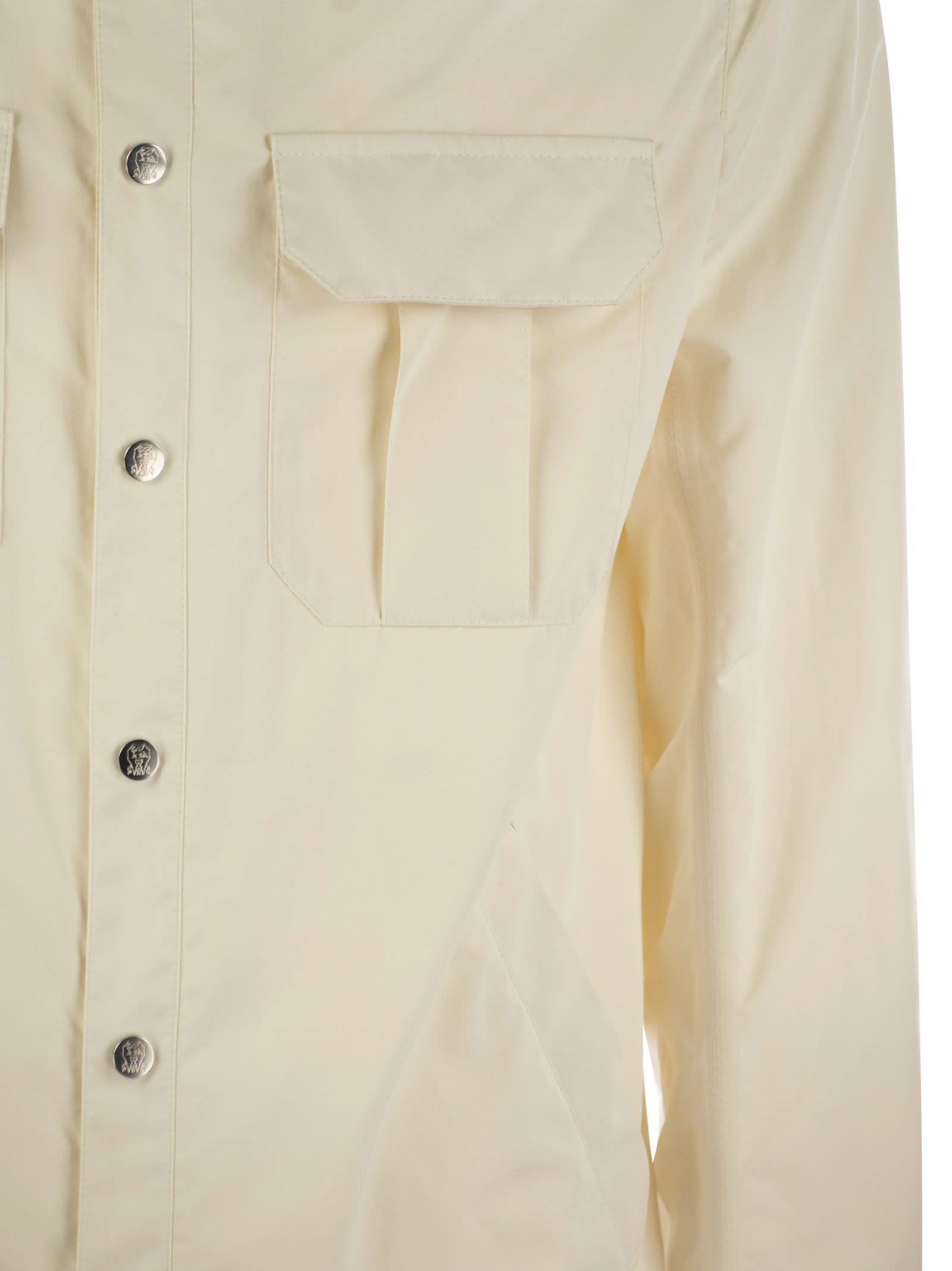Brunello Cucinelli Men Shirt-Style Outerwear Unlined In Water-Repellent Microfibre With Heat Tapes - 4