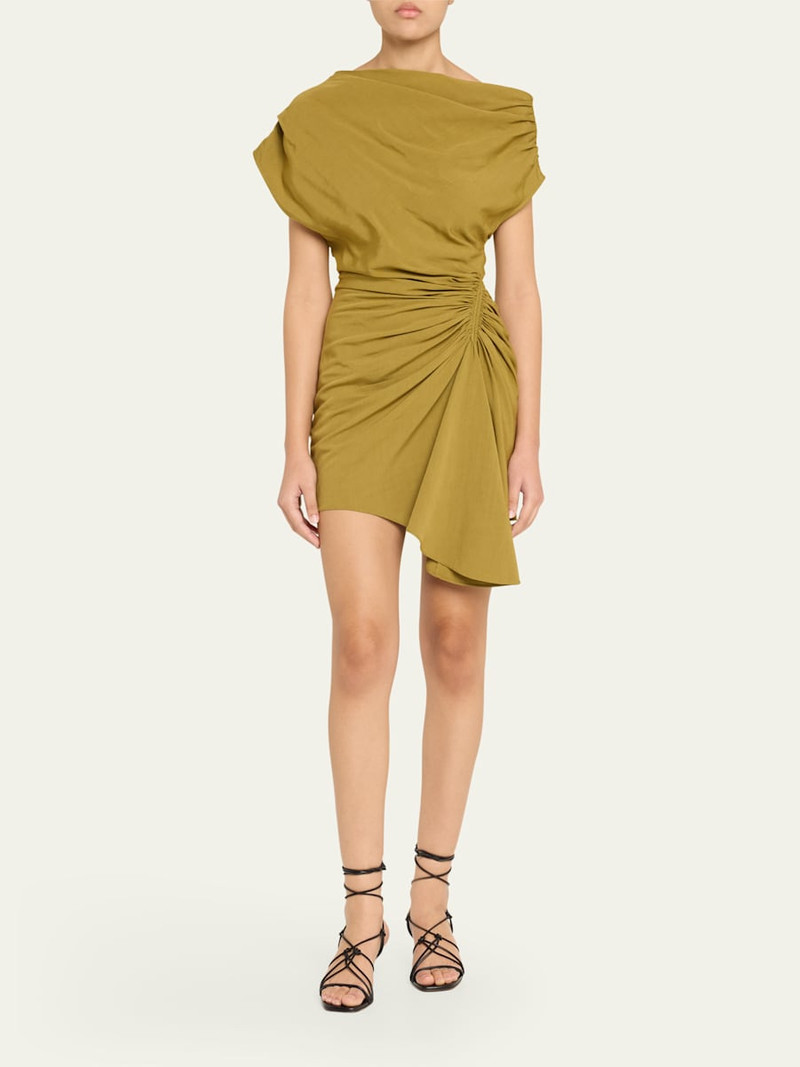 A.L.C. Poppy Ruched Off-The-Shoulder Mini Dress outlook