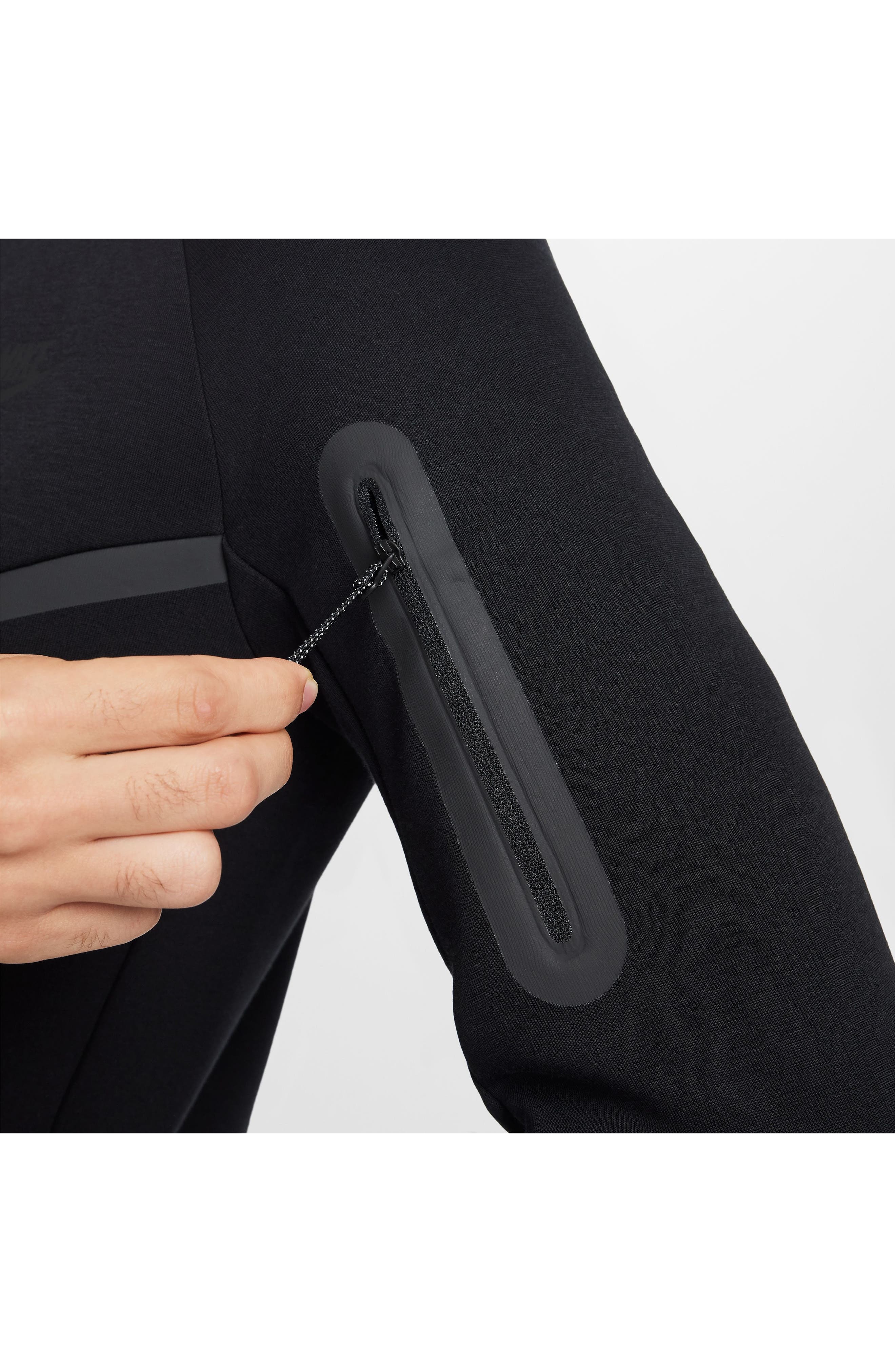 Nike Tech Windrunner Zip Hoodie in Black/Black at Nordstrom - 9