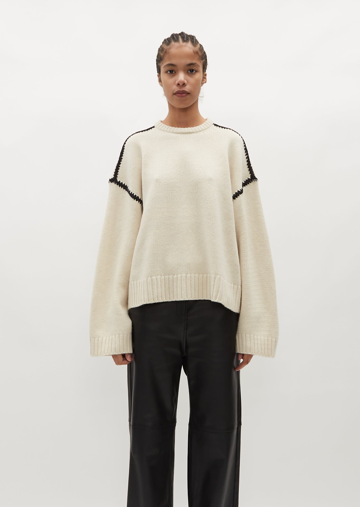 Embroidered Wool Cashmere Knit - 1