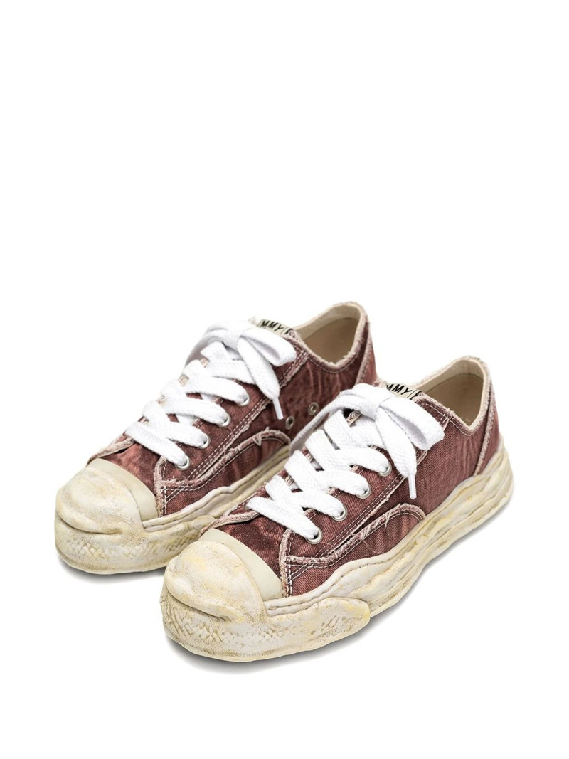 Maison MIHARAYASUHIRO Hank blached washed low-top sneakers outlook