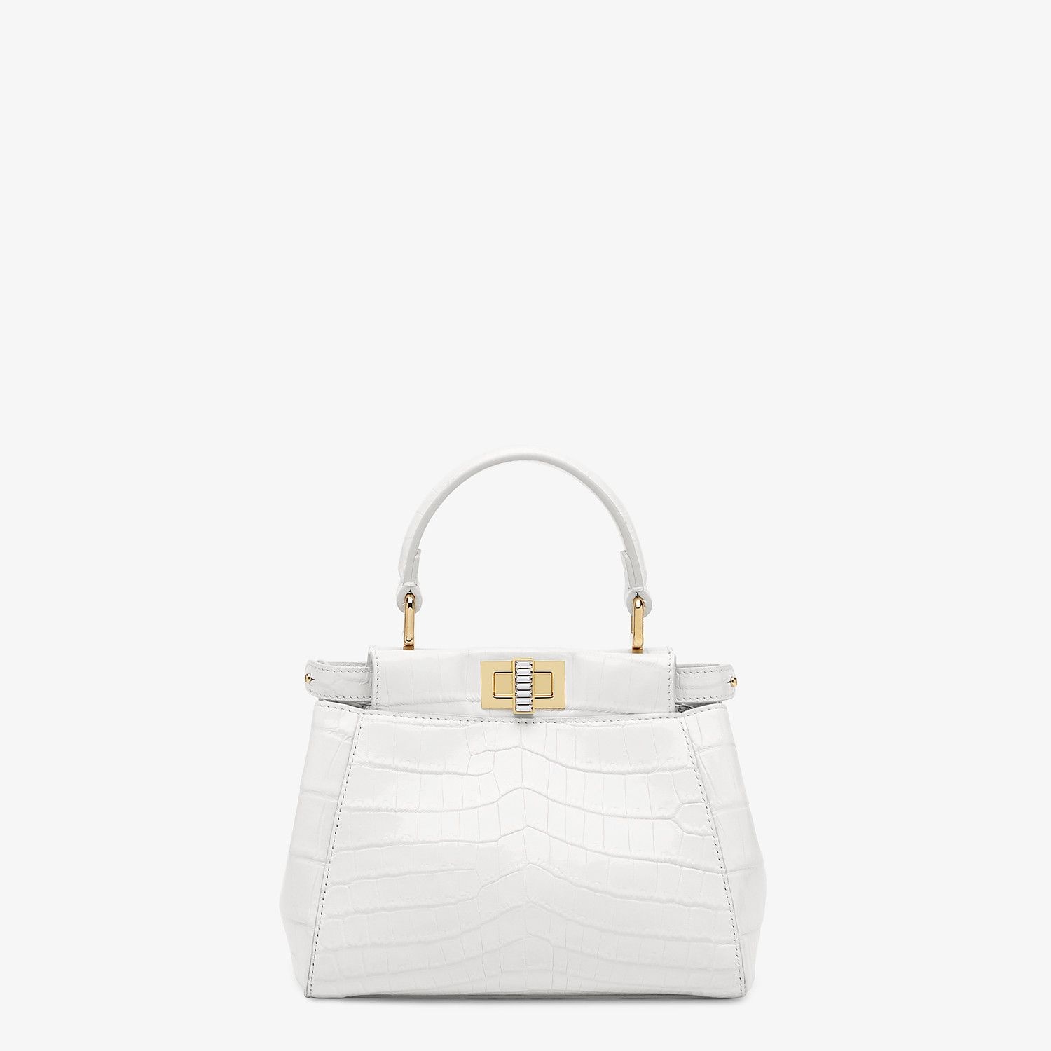 Mini-bag in white crocodile - 1