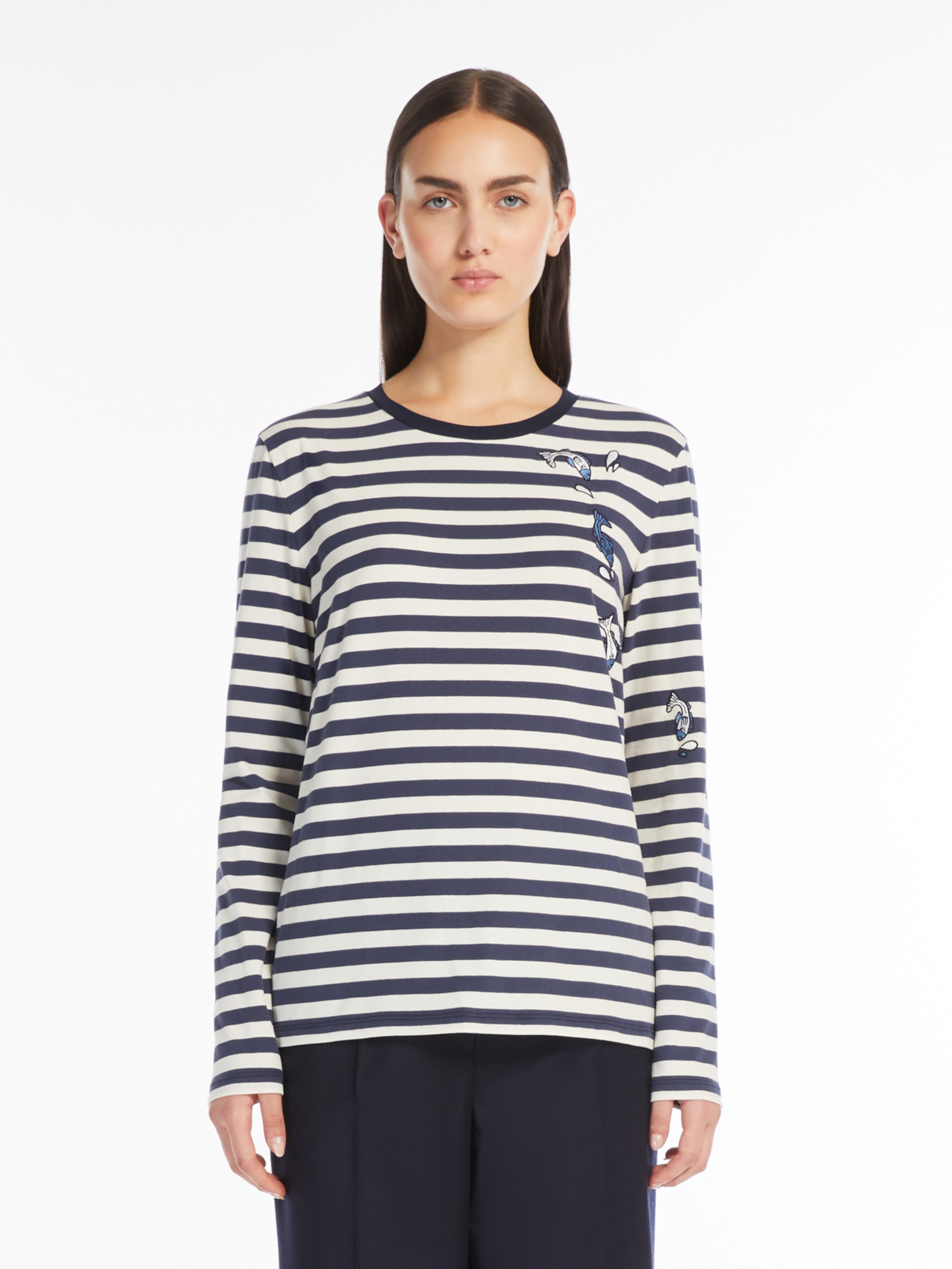 OPACO Print and embroidery-adorned cotton T-shirt - 3