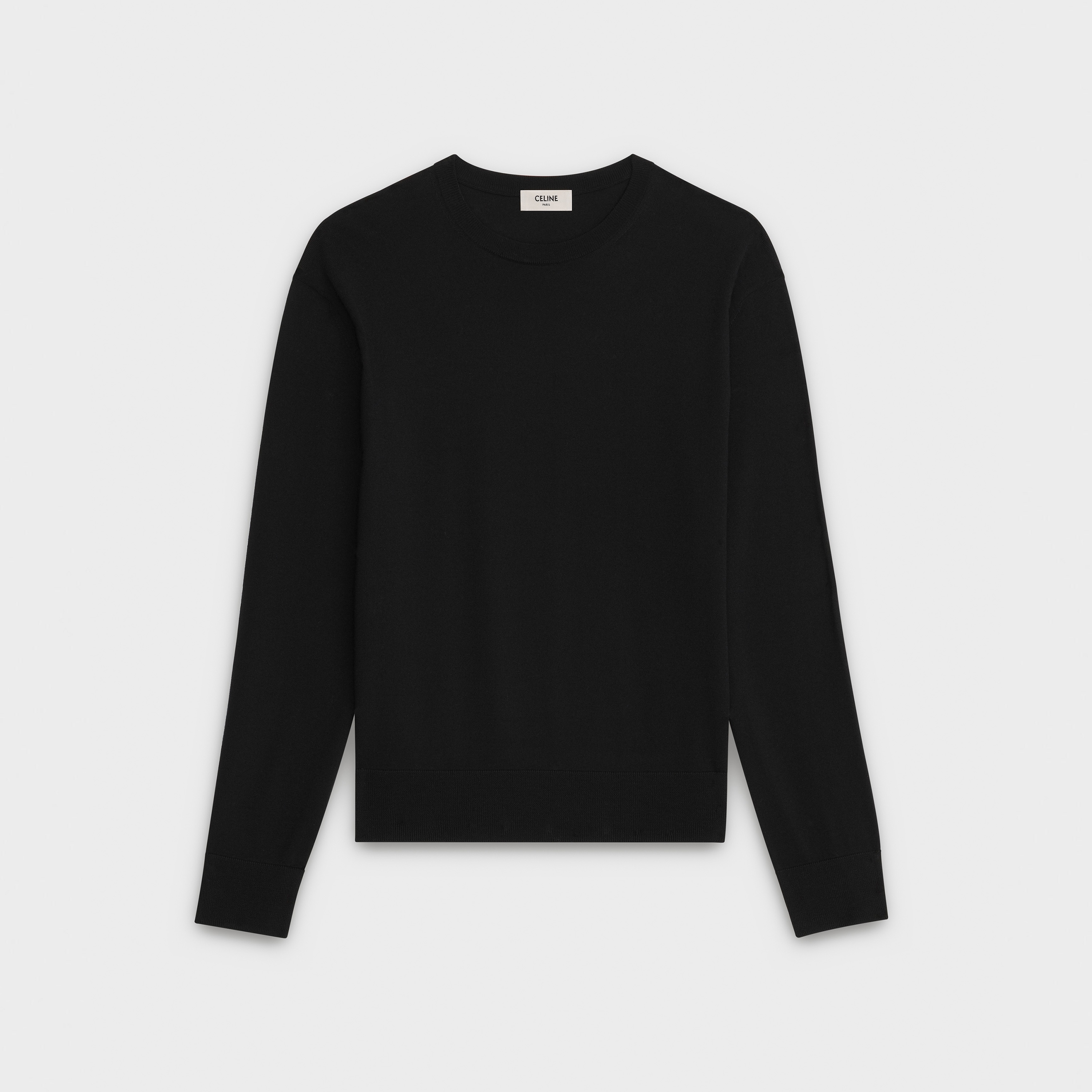 CREW NECK SWEATER IN MERINO WOOL - 1