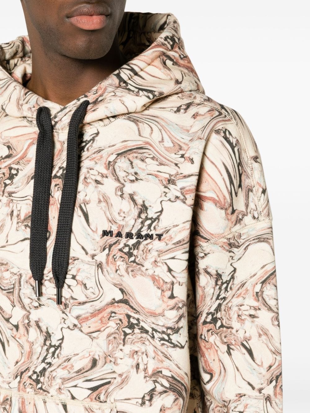 Marvin abstract-pattern cotton blend hoodie - 5