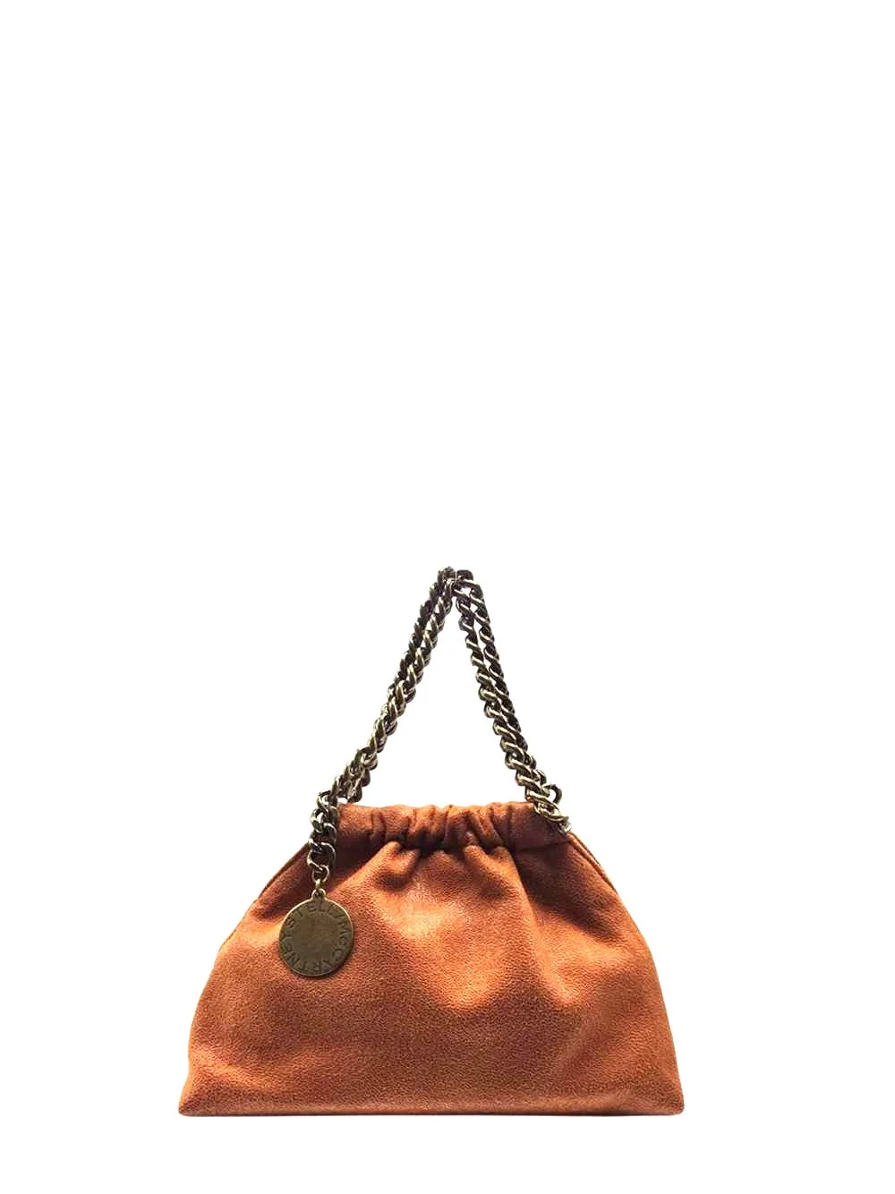 Stella Mccartney Women Falabella Mini Eco Shaggy Deer Drawstring Bag With Vintage Gold Chain - 1