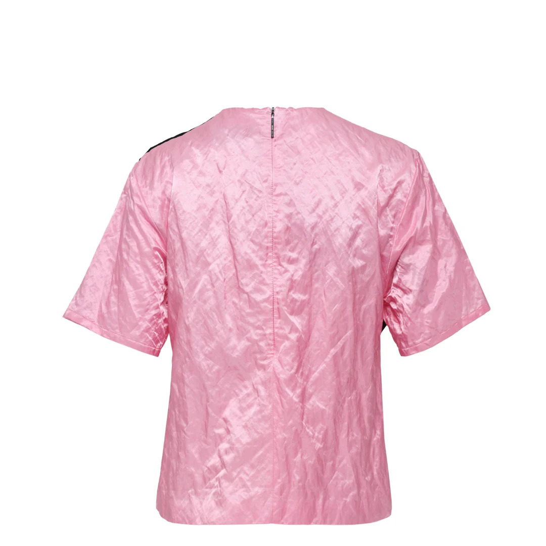 Blusa Diagonal Ribbon Detail Top - 2