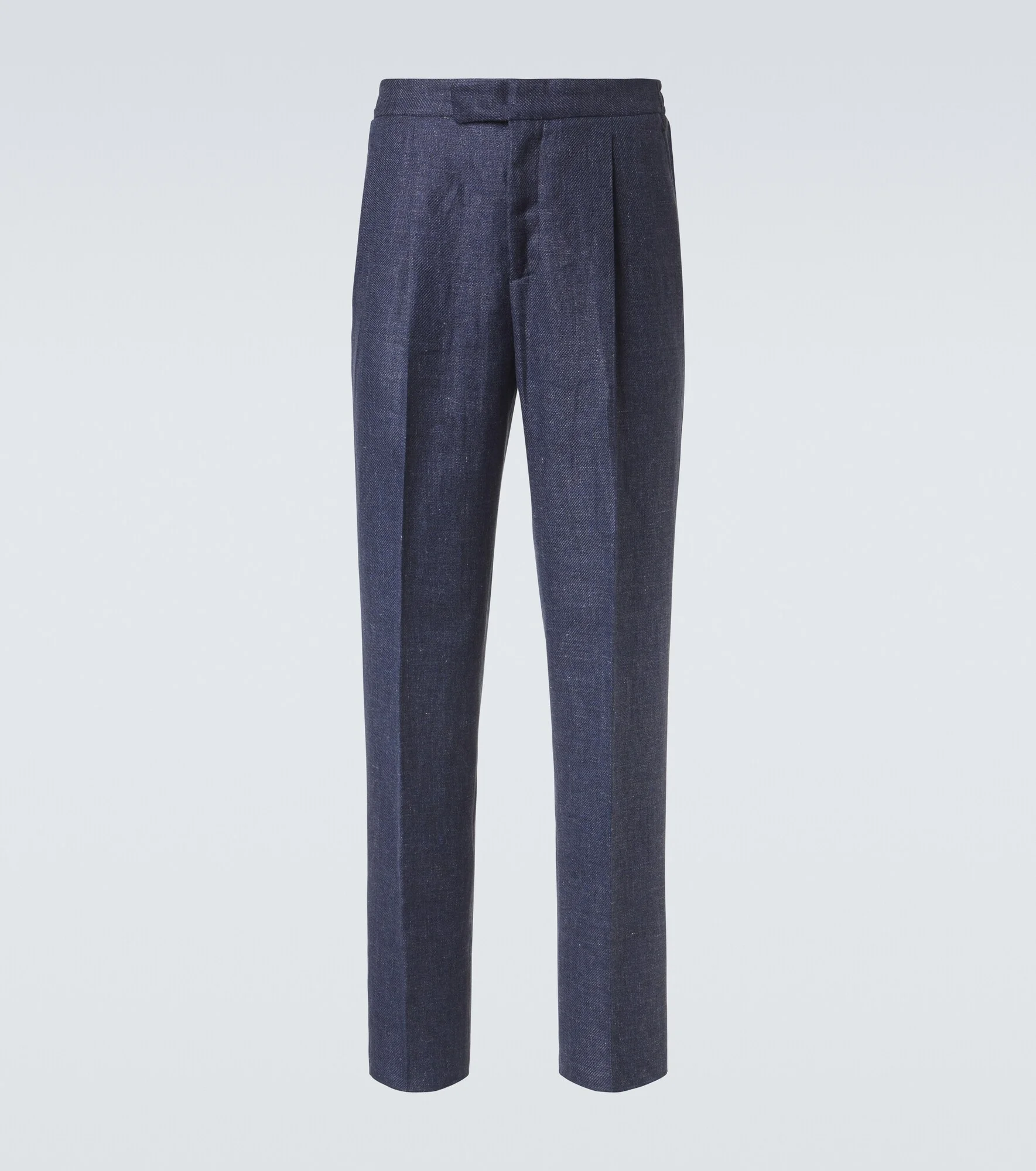 Linen, wool, and silk tapered pants - 1