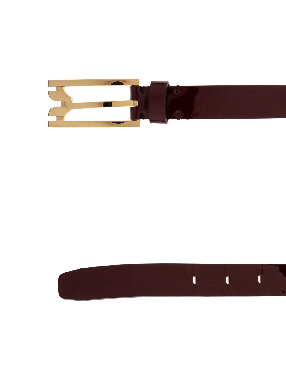 patent-leather buckle belt - 3
