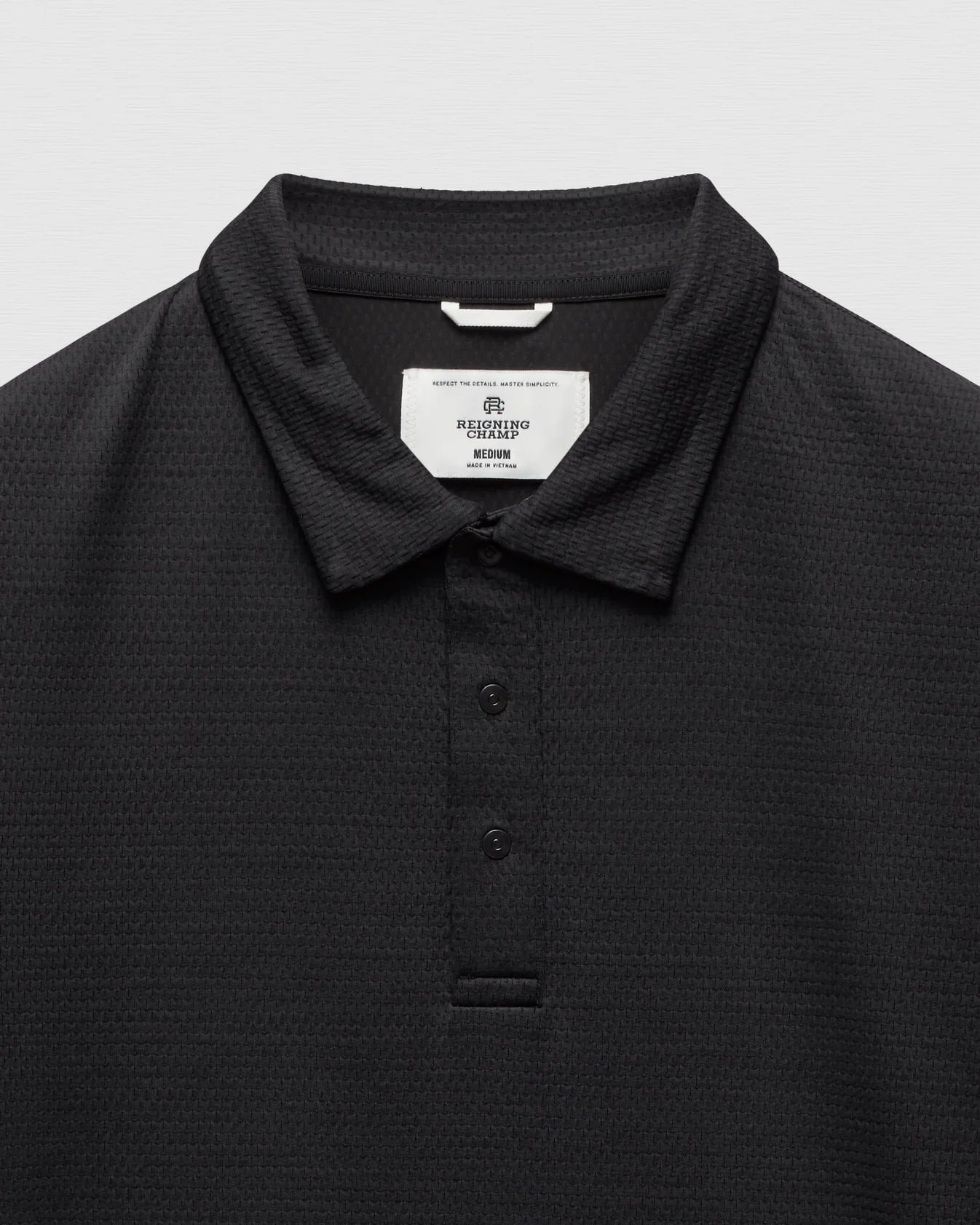 Solotex Mesh Tiebreaker Standard Fit Polo Heather Black - 3
