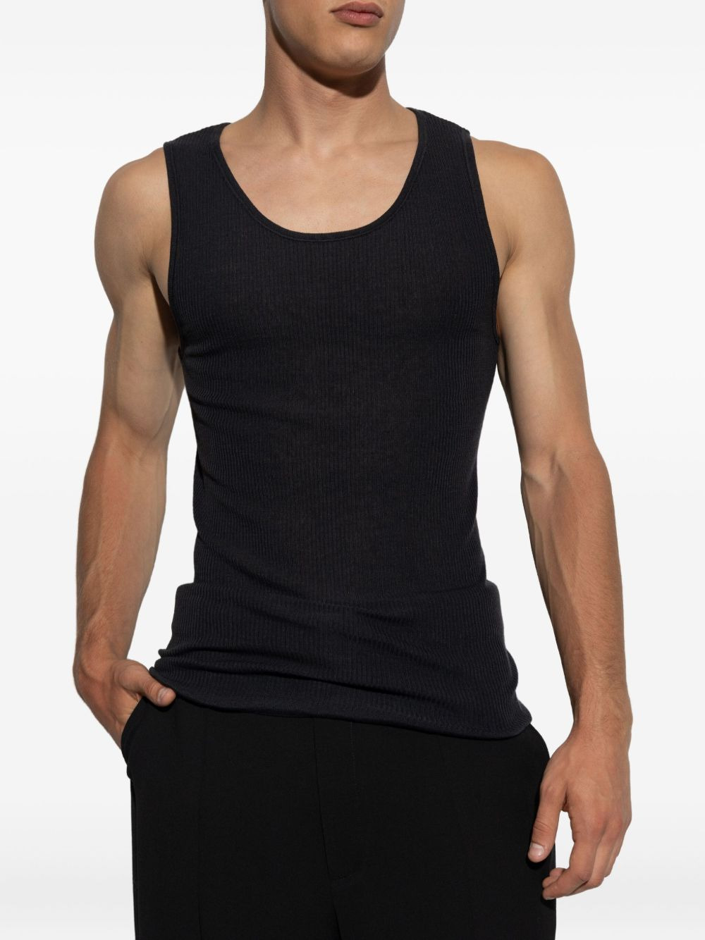 ribbed wool tank top - 3