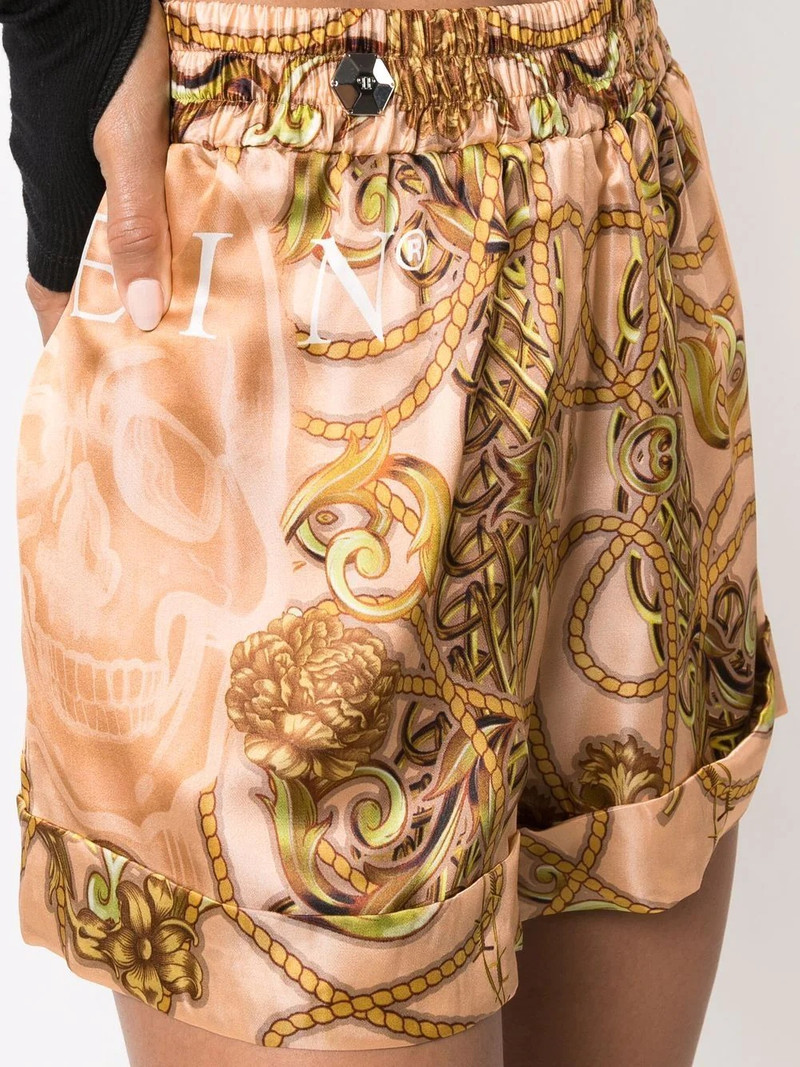 baroque print shorts 5
