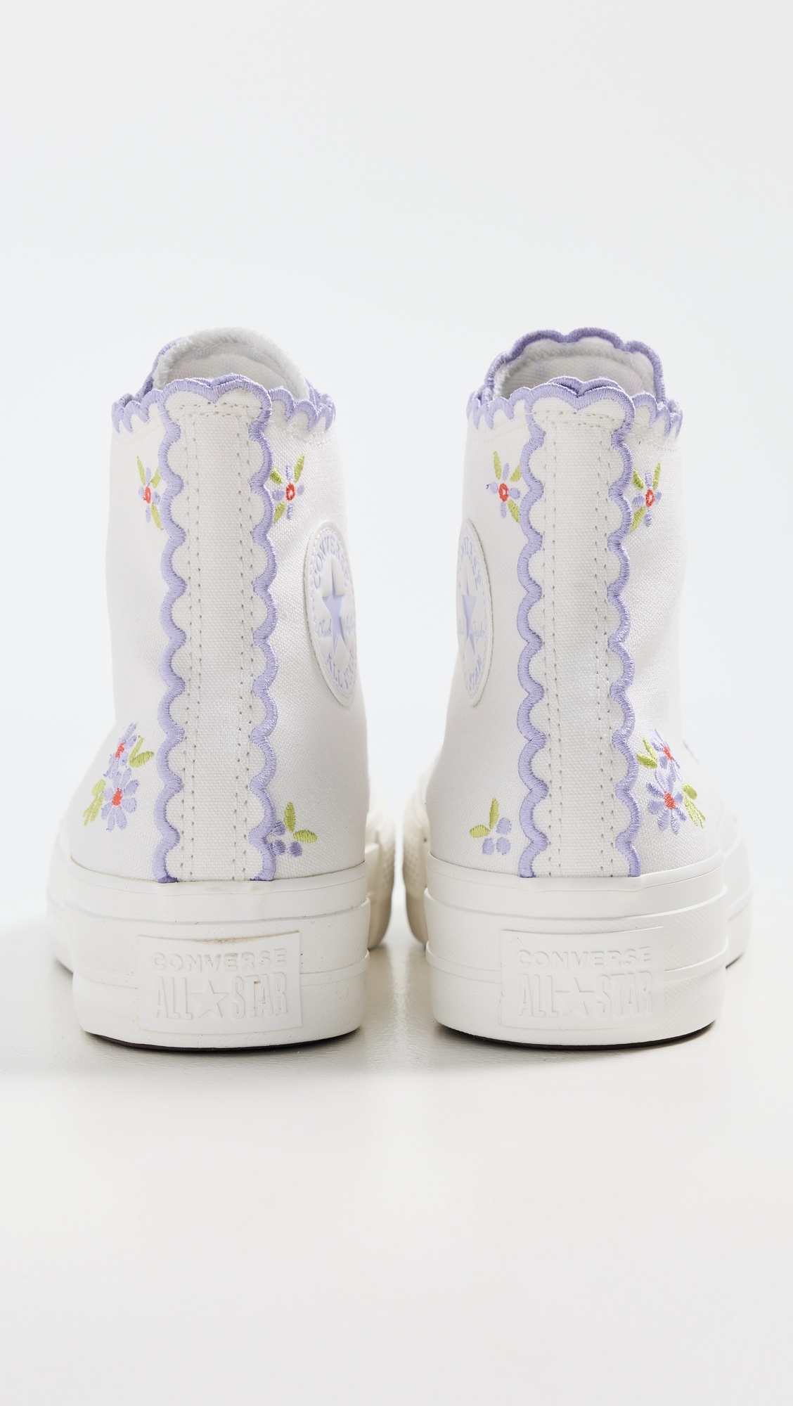 Chuck Taylor All Star Lift Platform Embroidered Flowers Sneakers - 3