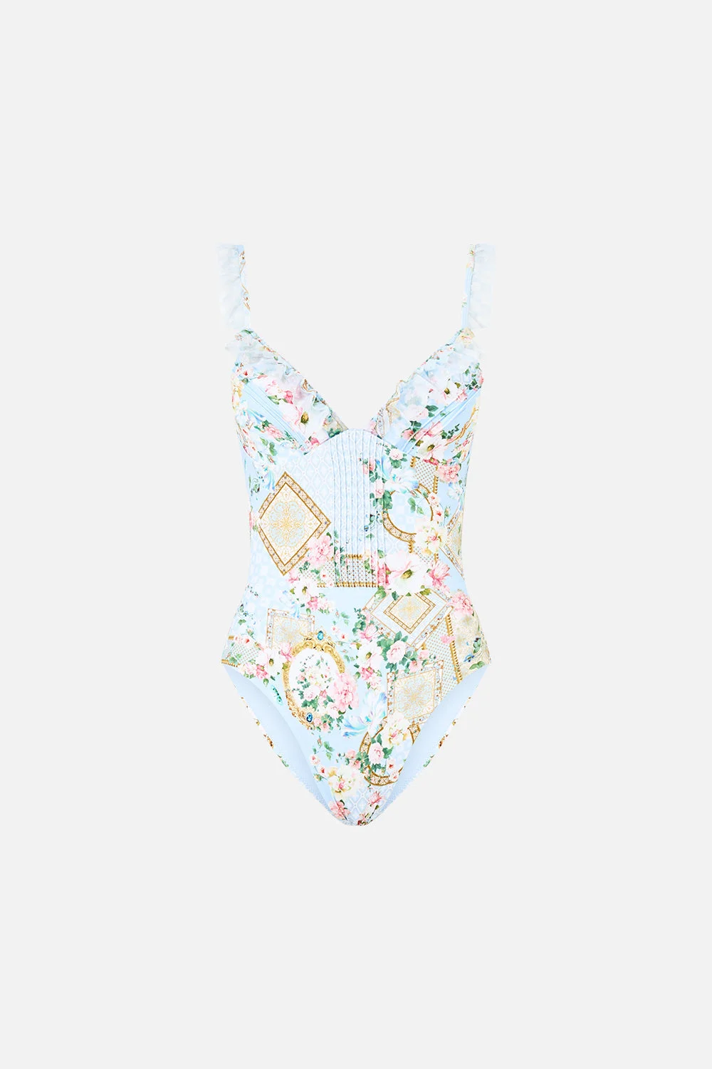 FRILL TRI ONE PIECE W PIN TUCKS SISI SOCIETY - 1