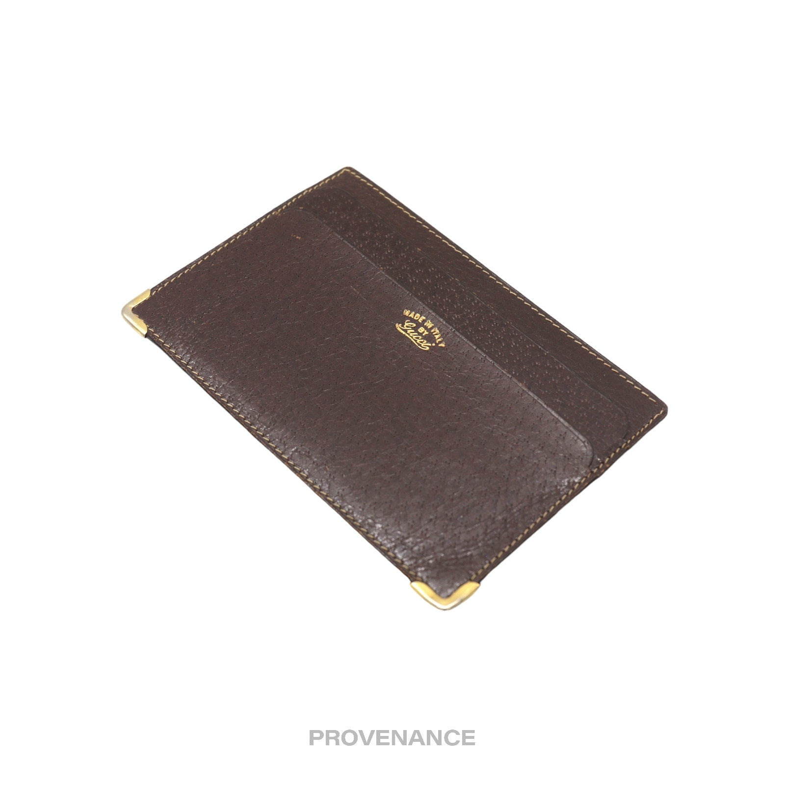 Gucci Cardholder Wallet - Vintage Logo Brown Leather - 3