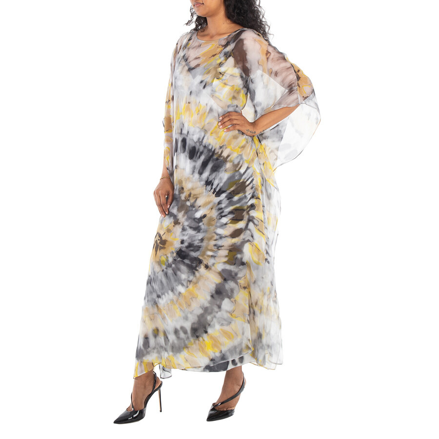 Chloe Ladies Kaftan-Inspired Silk Crepon Maxi Dress - 5