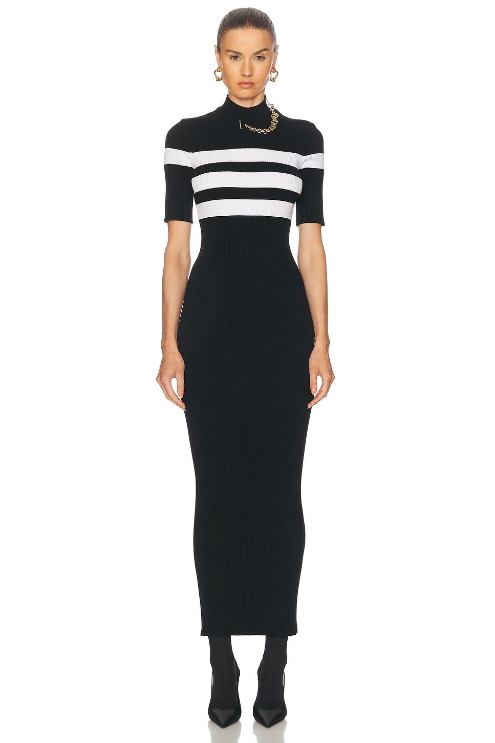 Striped Long Dress - 1