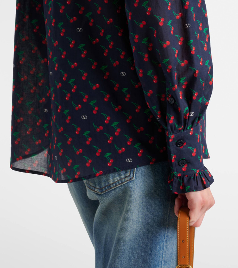 Cherryfic bow-detail cotton muslin shirt 5