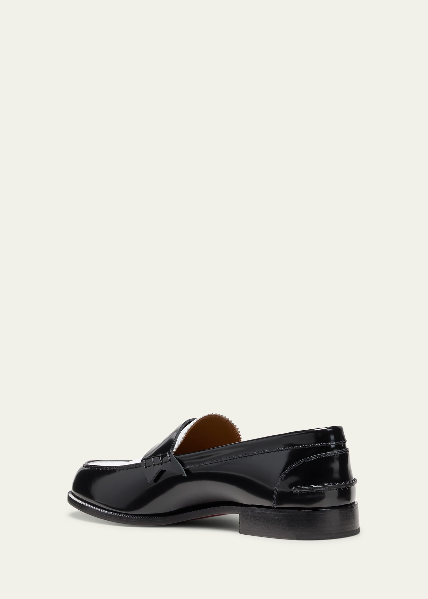 Men's Leather Bicolor Penny Loafers - 4