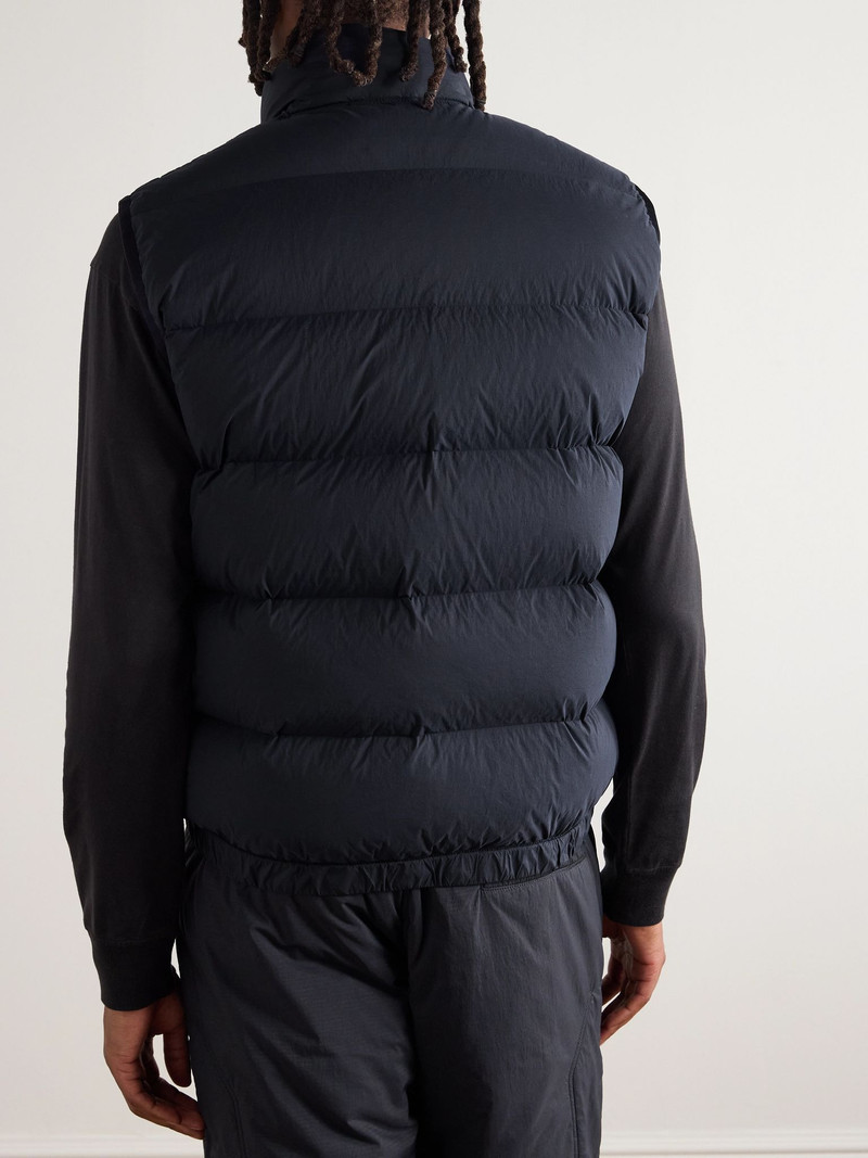 Garment-Dyed Stretch-Shell Down Gilet Navy 4