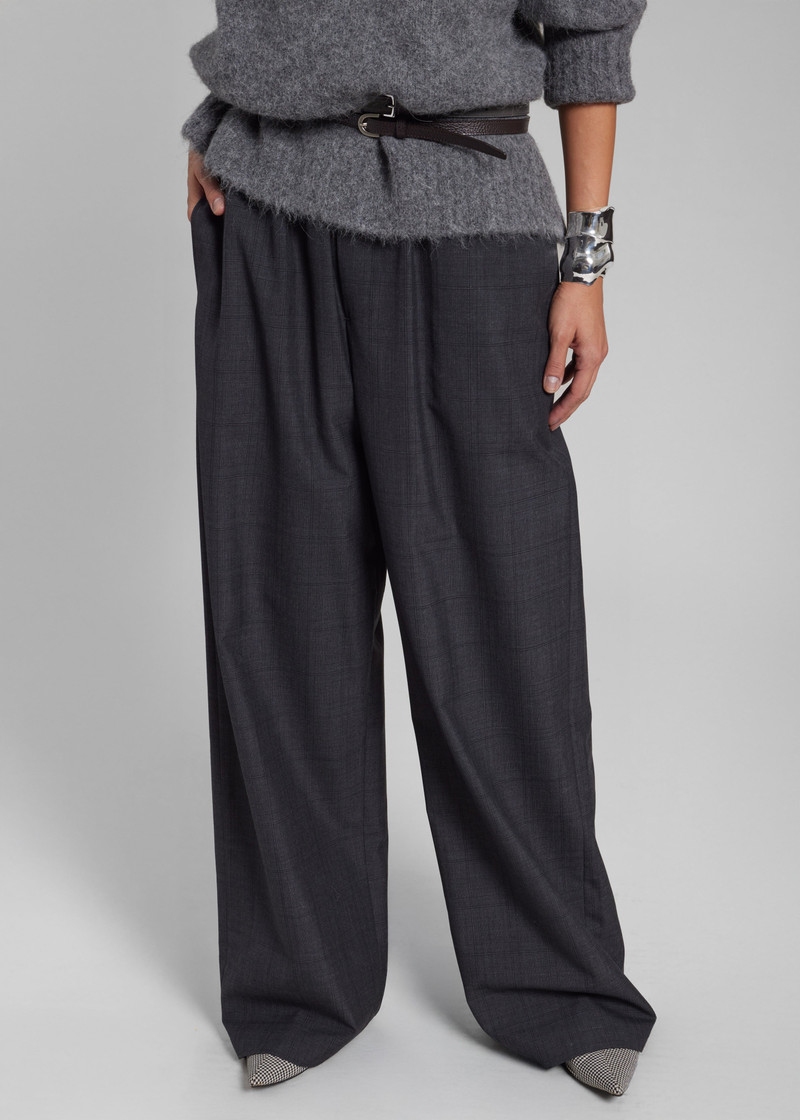 Baxter Plaid Track Pants - Dark Grey 4