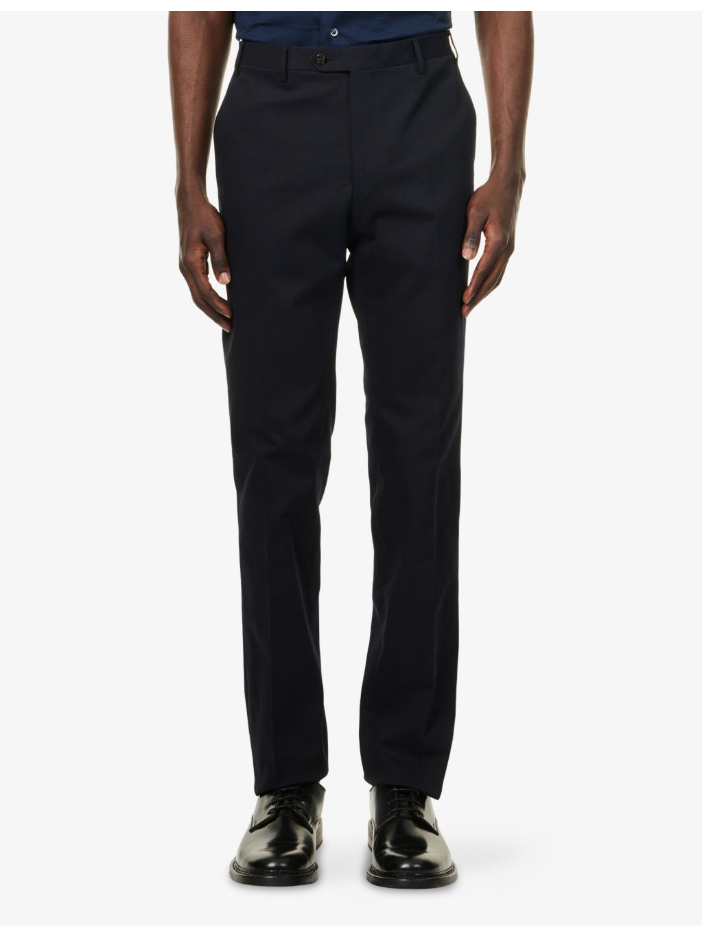 Straight-Leg Mid-Rise Cotton and Cashmere-Blend Trousers - 3