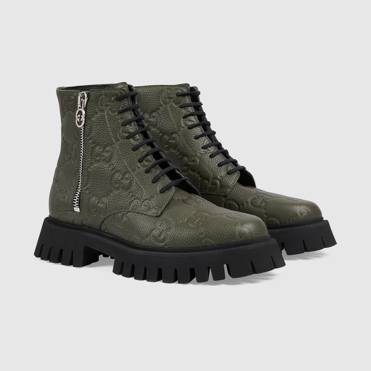 GUCCI Men's GG leather boot | REVERSIBLE GUCCI Men's GG leather boot | REVERSIBLE